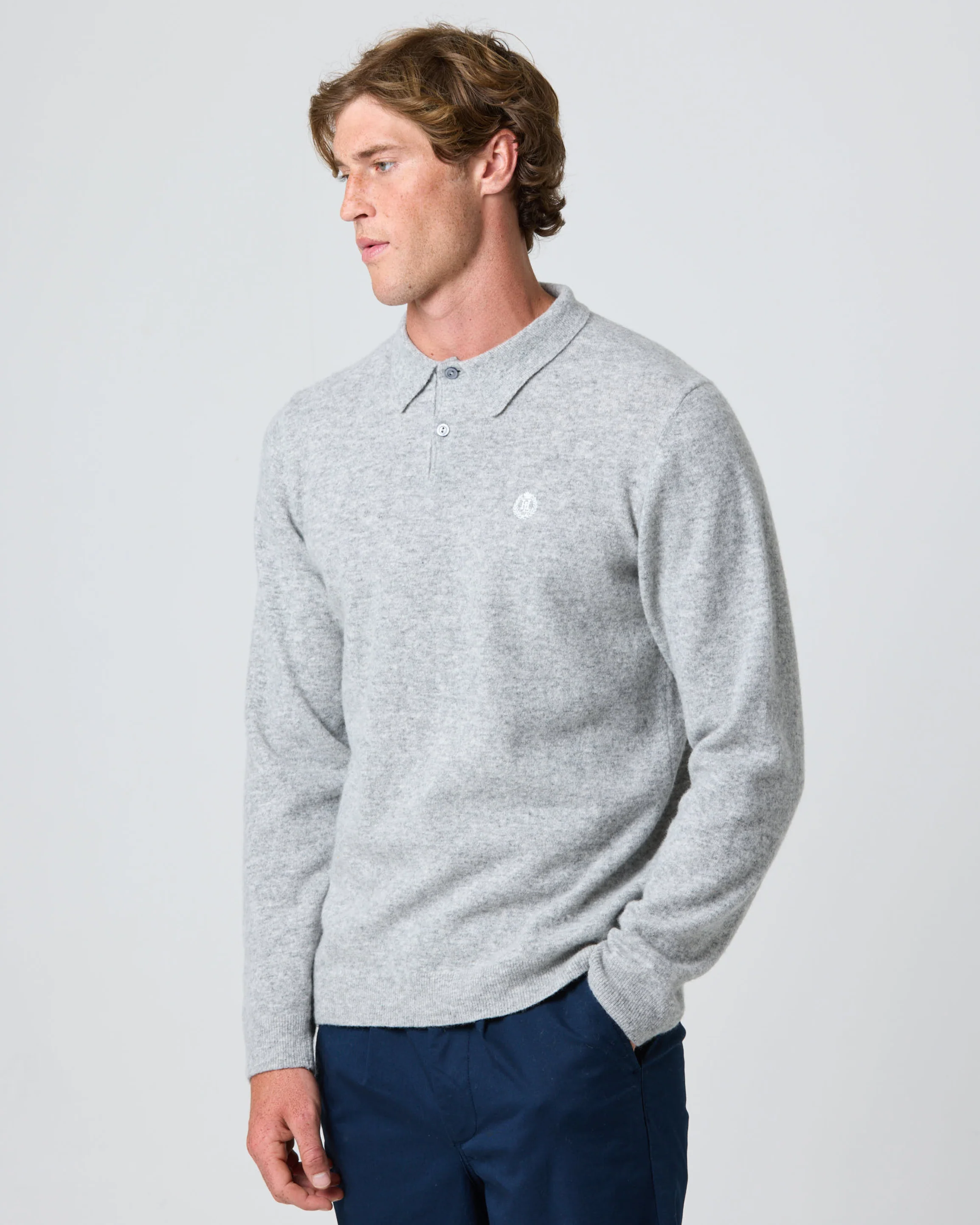 Beaulieu Knitted Polo - Dark Navy - Image 2