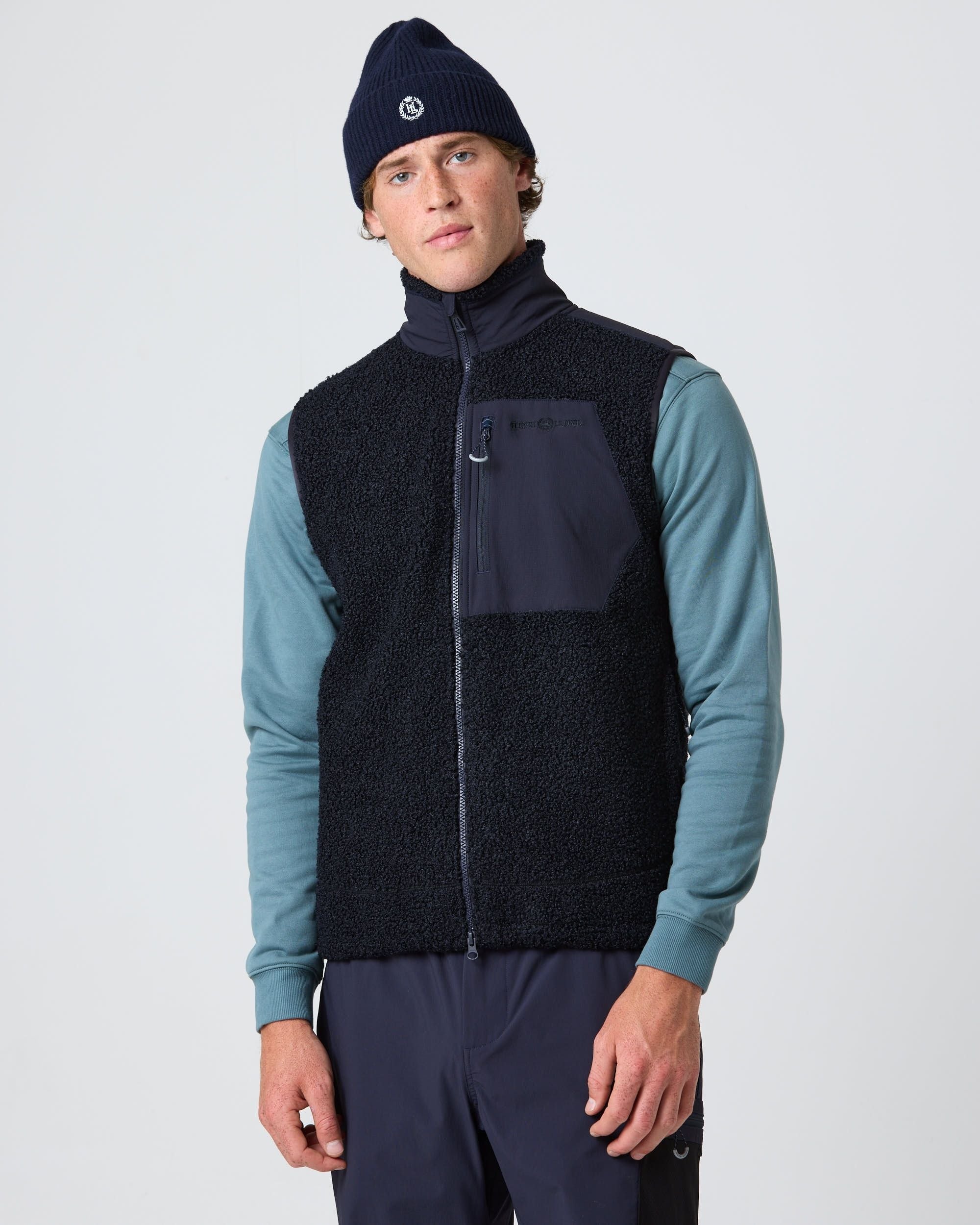 Craster Fleece Gilet - Off White/Kelp - Image 3