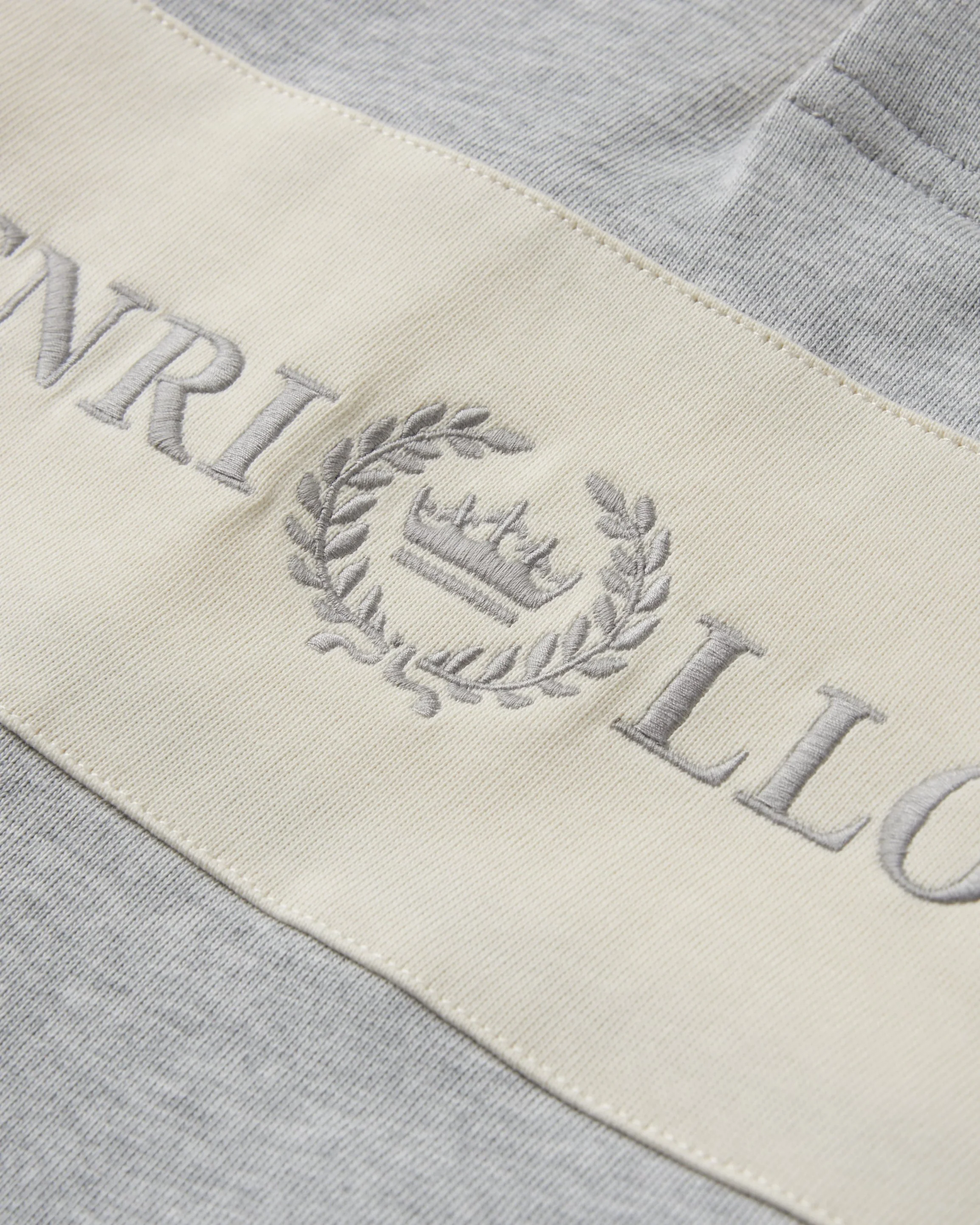 Voyager Rugby Shirt - Light Grey Melange/Off White - Image 5