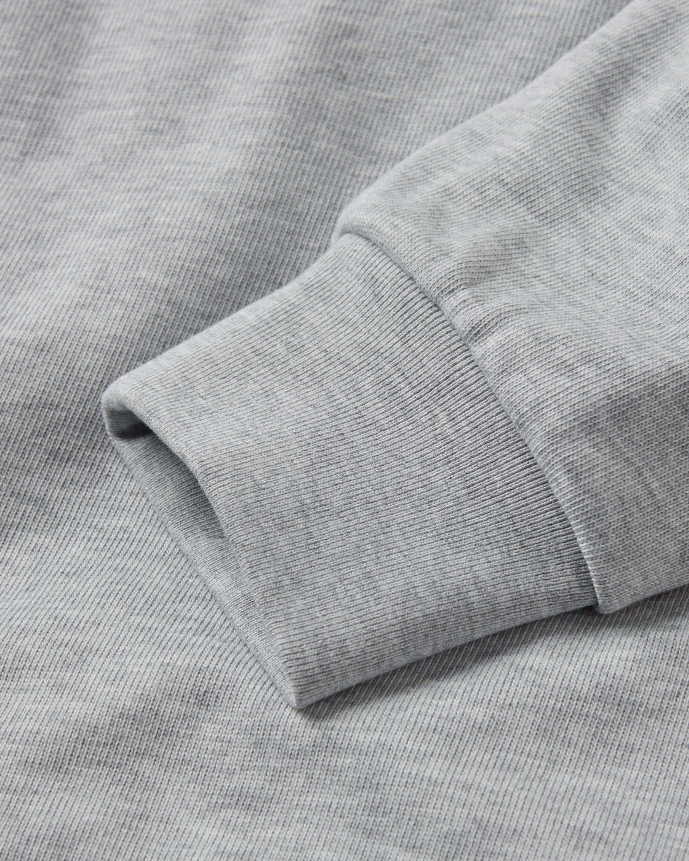 Voyager Rugby Shirt - Light Grey Melange/Off White - Image 6